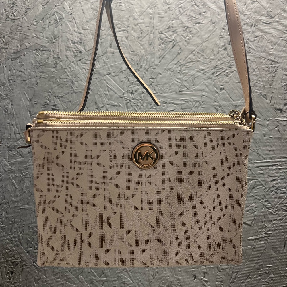 Michael Kors Women's Signature PVC Fulton EW Crossbody Bag